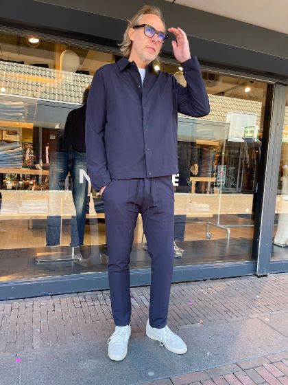 Drykorn heren broek Teger 3100 donker blauw