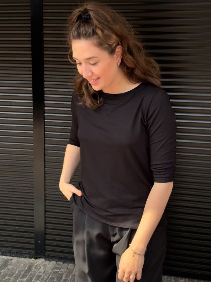 Majestic Filatures Top FTS571-Noir