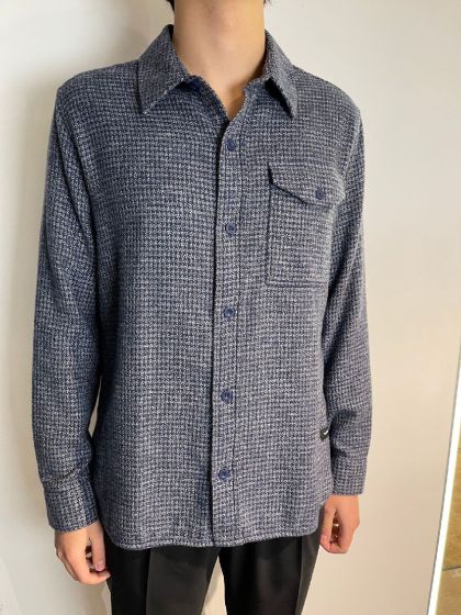Denham heren shirt navy ruit