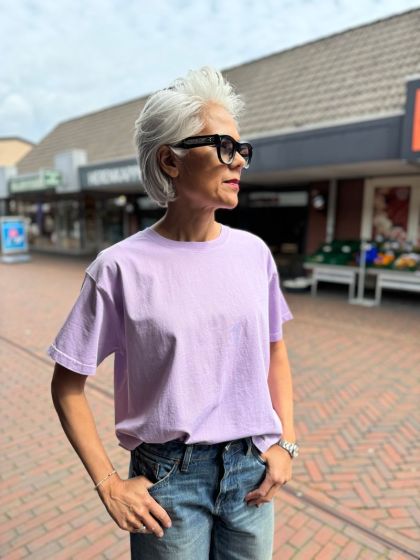 American Vintage dames T-Shirt Fiz02A Parme Vinta