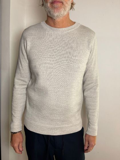 Linnebjerg heren trui Lincoln Light Grey melange