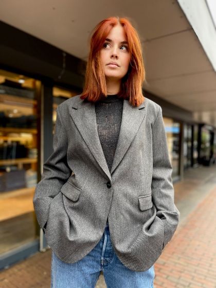 Samsoe Samsoe Dames Haven Blazer 13103 Dark Grey