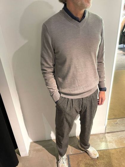 NN07 Sergio V-Neck trui 902 Beige mele