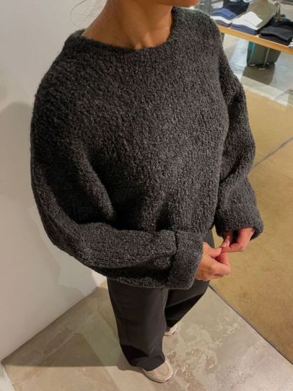 American Vintage Dames Zol18A Trui Charcoal Mel