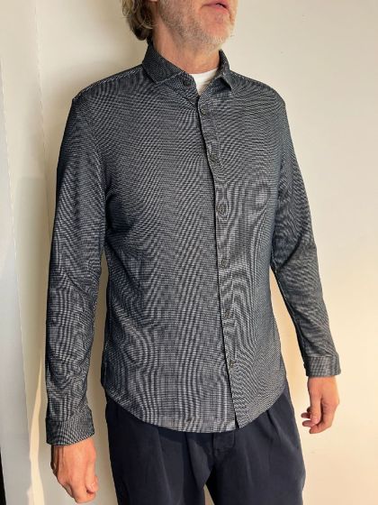 Drykorn heren blouse Solo Donkerblauw