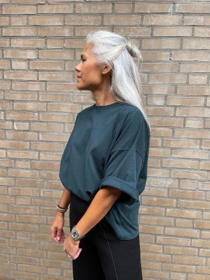 Âme dames shirt Julia petrol