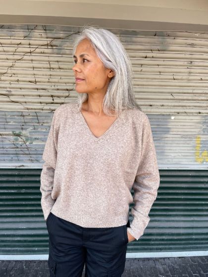 Samsoe Samsoe heren trui Frances V Neck Strafis