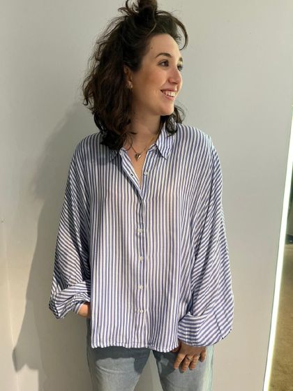 Âme Gala Blouse White/Blue