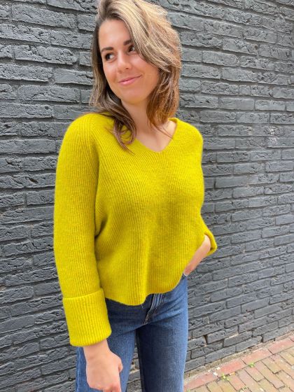 Drykorn dames trui Linnie-7000 geel