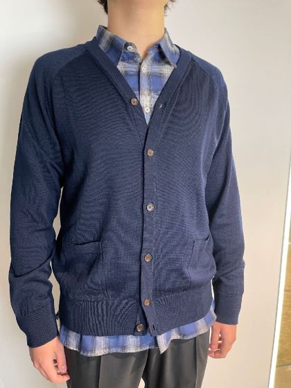 Universal Works heren vest Loose Cardigan Navy