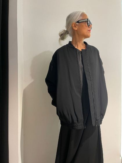 Ame Lalouse oversized Bomber Black