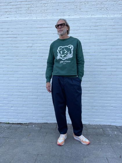 Universal Works Pleated Track Pant Twill Navy