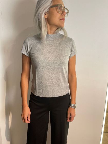 Drykorn dames top Gesena grijs melange