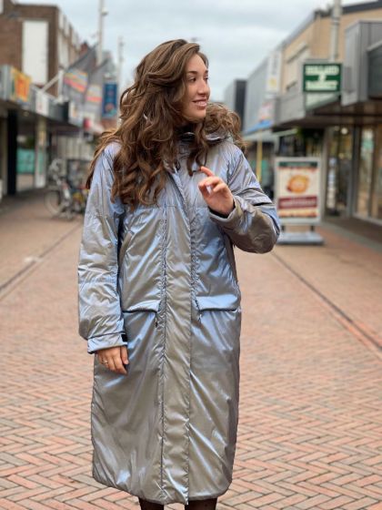 Krakatau dames jas QW324 Blue Silver