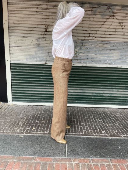 Diega dames broek 6801 tweed bruin.