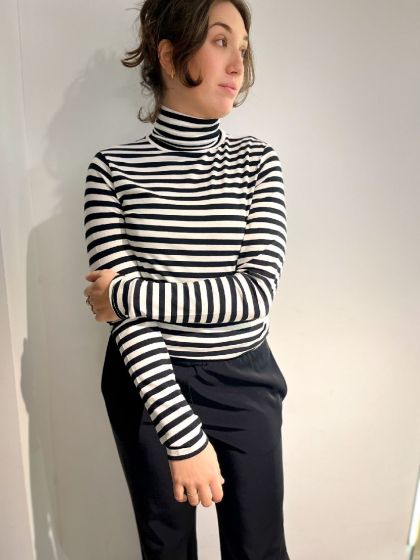 Second Female Melina T Neck Tee Black Streep