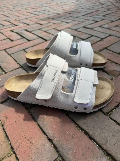 Birkenstock Uji Nubuck/Suede Leather Antique White