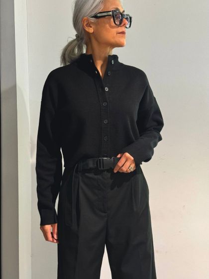 Second Female Stinna Knit Cardigan Black 