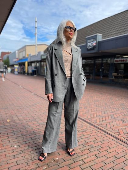 Second Female Holsye Blazer Grey Melange