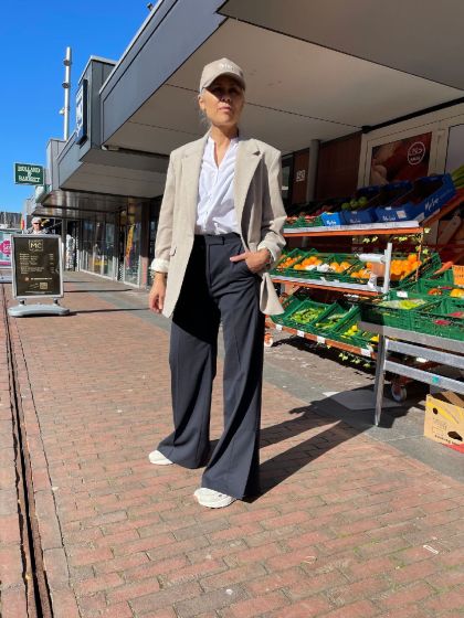 Samsoe dames blazer Haven Oatmeal