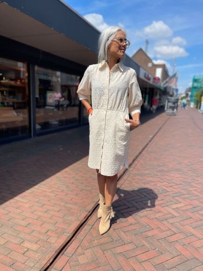 Samsoe jurk Norveig Eggnog