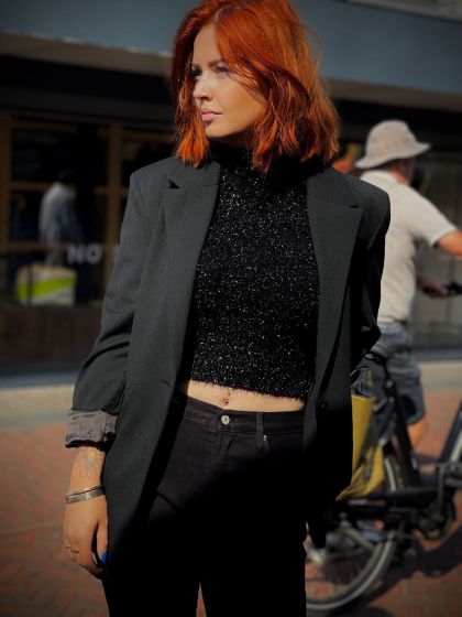 Drykorn dames top Loti 1000 zwart