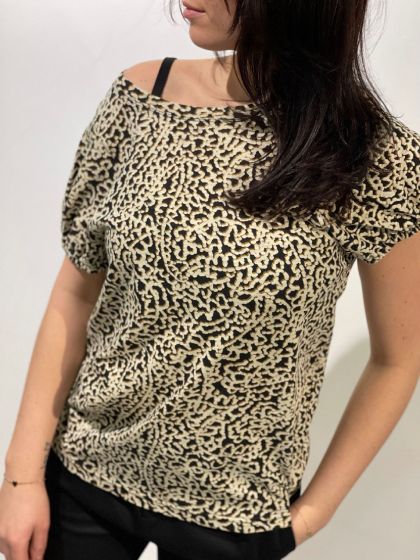 Second Female dames Brussels Tee zwart/beige print