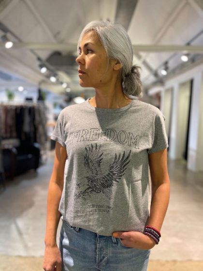 Set dames shirt 73230 grijs melange