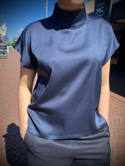 Drykorn Dames Top Alaria_1 3102 Dokerblauw