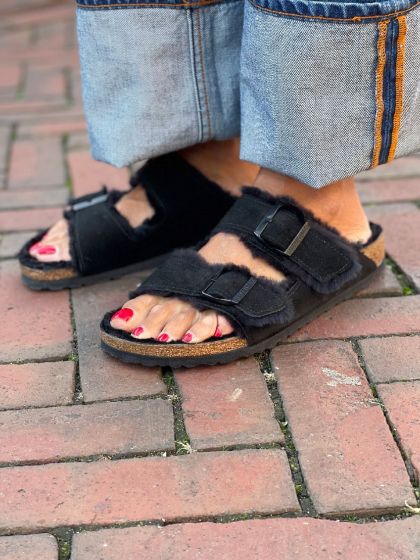 Birkenstock dames sandaal Arizona VL Sheepskin BL