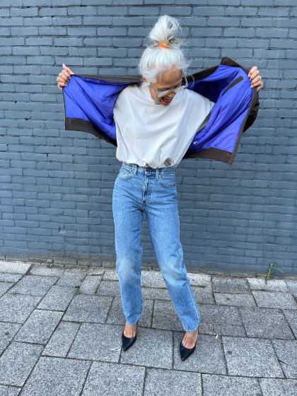 Ame t-shirt Eloise-CR08 lichtgrijs