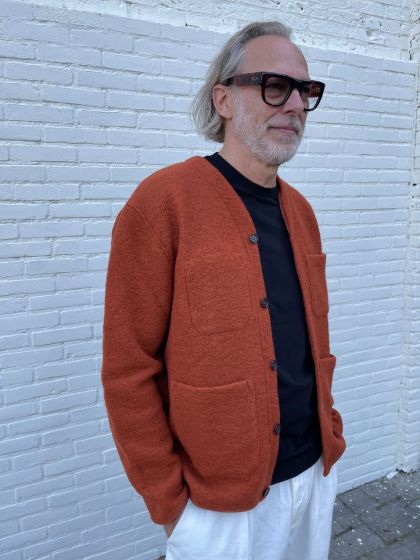 Universal Works Cardigan Orange