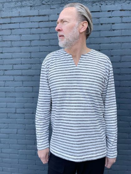 Universal works trui Oversized Split Neck Crew