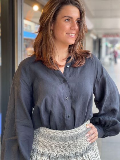 Xacus dames blouse Malia zwart