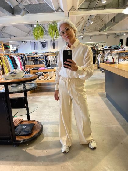 Second Female blouse Narcis ivory beige