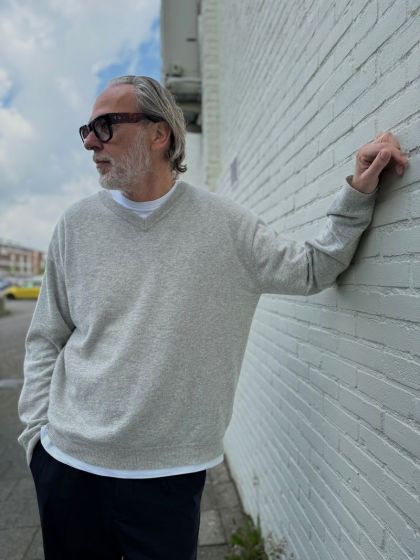 American Vintage heren trui MVOX Gris Clair