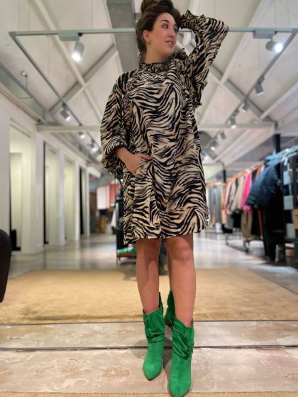 Copenhagen Muse Frill Dress Blach w Rock