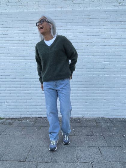 Second Female Brook Knit Oversize V-Neck Kambaba