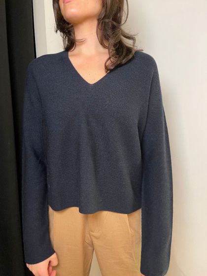 Drykorn dames trui Linnie donkerblauw