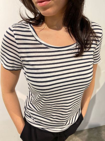 Set dames t sirt 71829 Donker Blauw/Wit