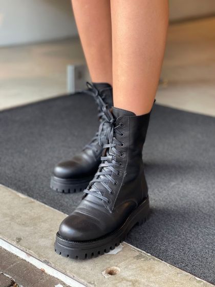 Toral dames veterboot TL-12722 kleur zwart