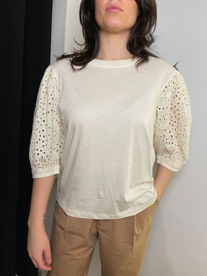 Second Female dames shirt Porto Tee Parchment