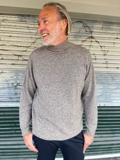 Drykorn heren trui Nolan bruin melange