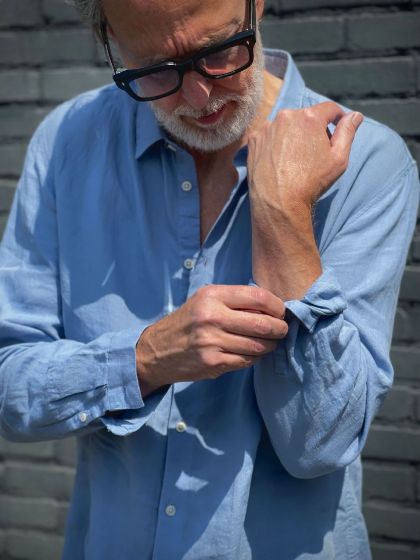 Drykorn heren blouse Ruben 3702 Blauw