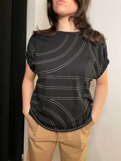 Second Female dames shirt Inez Tee zwart