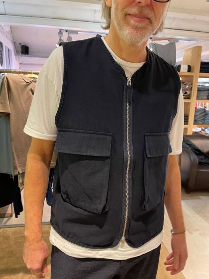 Universal Works heren Hangout Gilet donkerblauw