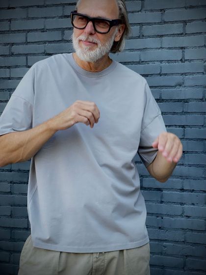 American Vintage heren t-shirt MFIZ02AH Galet v