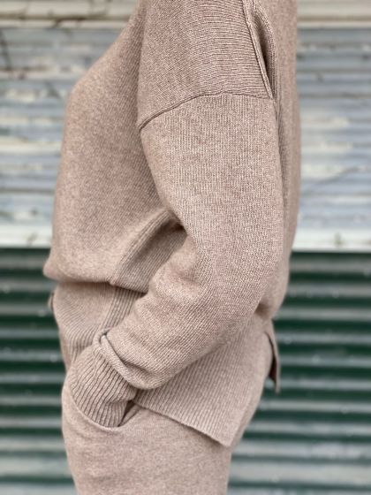 Sibin Linnebjerg dames trui Lyon Dark Sand