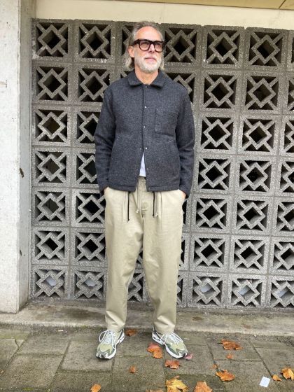 Universal Works Pleated Track Pant Stone