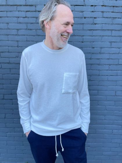 Universal Works heren sweater Loose Pullover Ecru